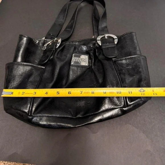 Kenneth Cole Y2K Black Faux-Leather Shoulder Bag - Picture 4 of 7